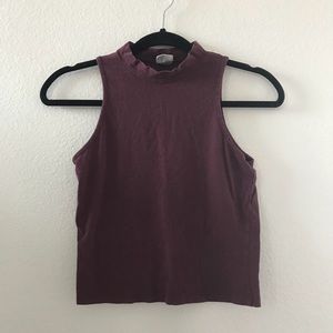 Burgundy halter top